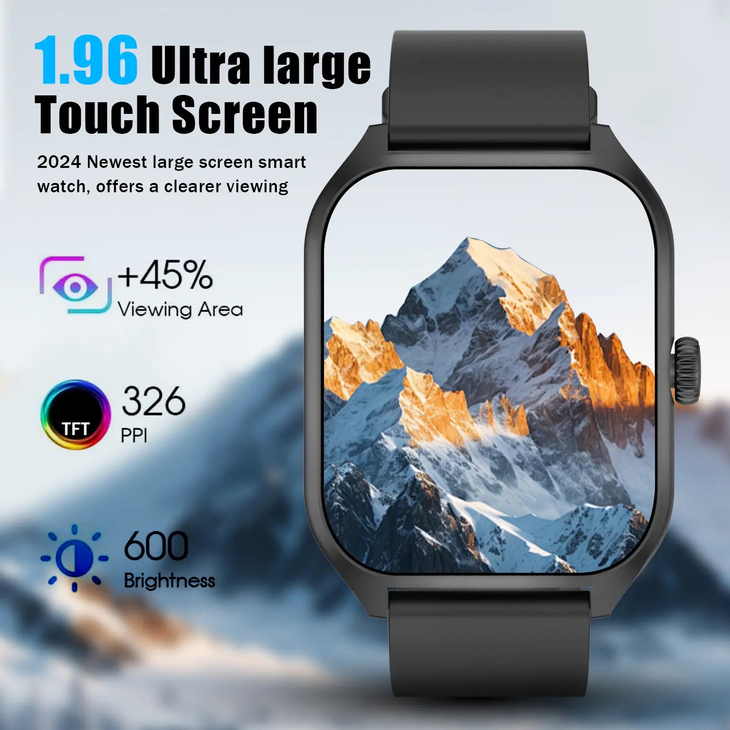 Wearable Smart Watch, with Call Function 100+ Sports Modes DIY Watch Messages Reminder Multifunctional Wristwatch for Men Women
