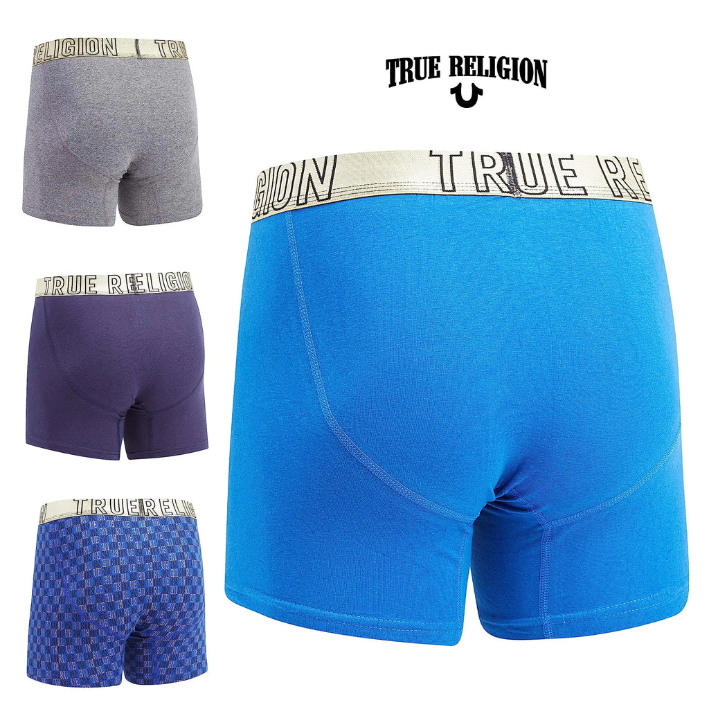 True Religion Mens Boxer Briefs Cotton Stretch Underwear for Men Pack of 4 Dri Fit Athletic