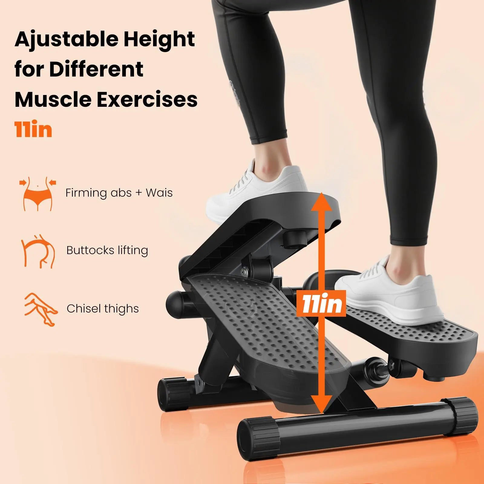 Twist Mini Fitness Equipment, Home Fitness Pedal, with Resistance Band Pedal, Home Fitness Equipment