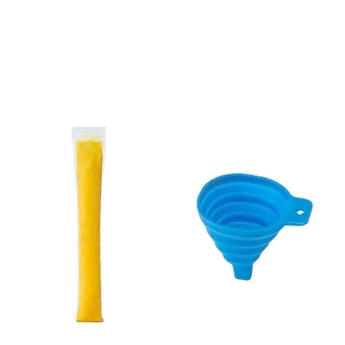 100PCS Popsicle Mold Bags - Leakproof Zip-Seal Disposable Freezer Tubes with Silicone Funnel, Kitchen Utensil for Juice, Smoothies (Kitchenware Ice Cream Gadget)