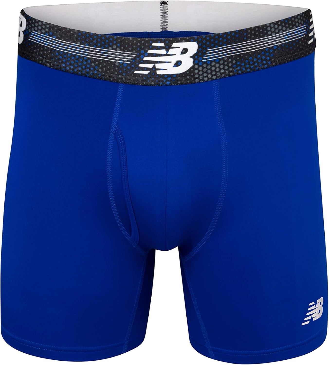 New Balance Men'S Performance Boxer Briefs with Fly, Breathable Stretch Underwear, Moisture Wicking, Soft Waistband (3 Pack)