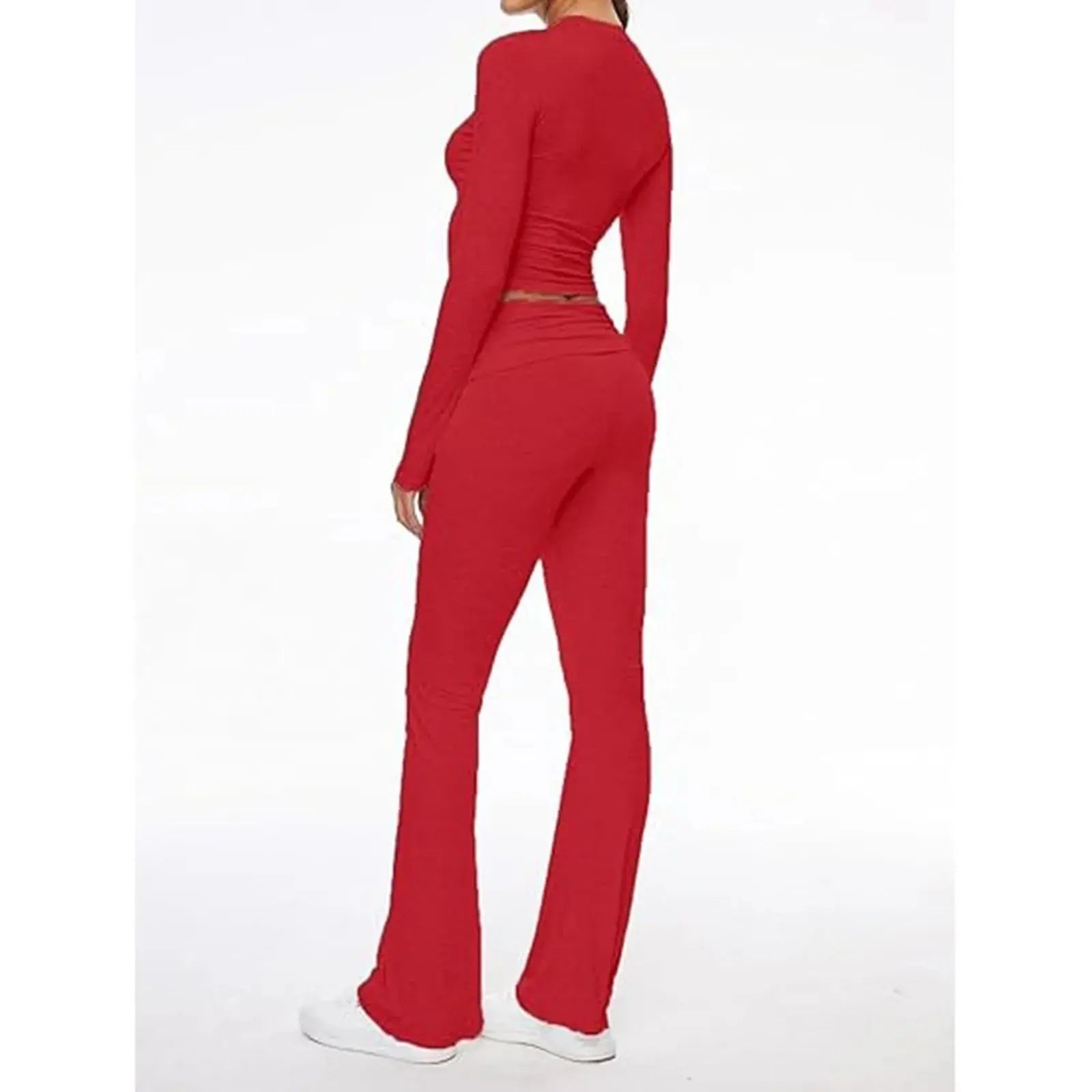 Women Yoga Sets Workout 2 Pieces Seamless Sportswear Gym Clothing Tracksuit Long Sleeve