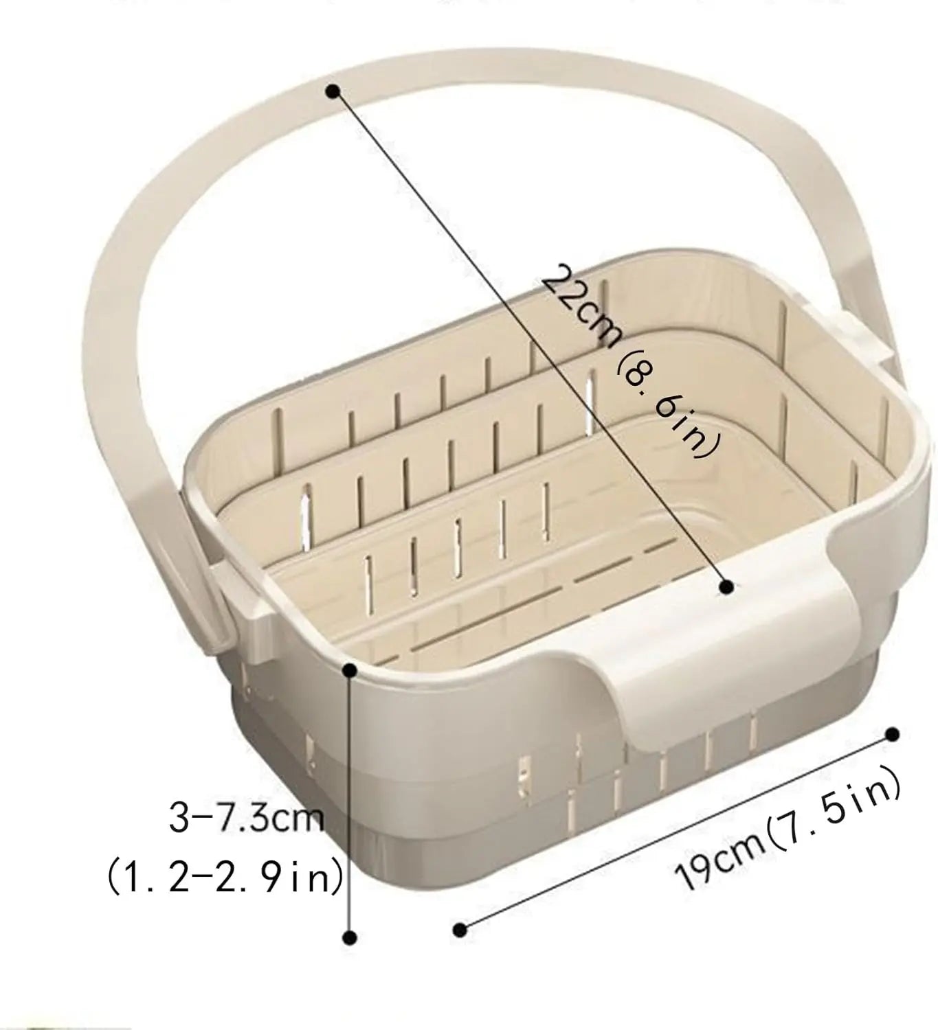 YESDOAGD Adjustable Kitchen Sink Strainer Basket, Foldable Drain Filter & Food Catcher for Leftovers, Prevents Sink Clogs-B, Sink Sieve, Collapsible Strainers for Kitchen-B