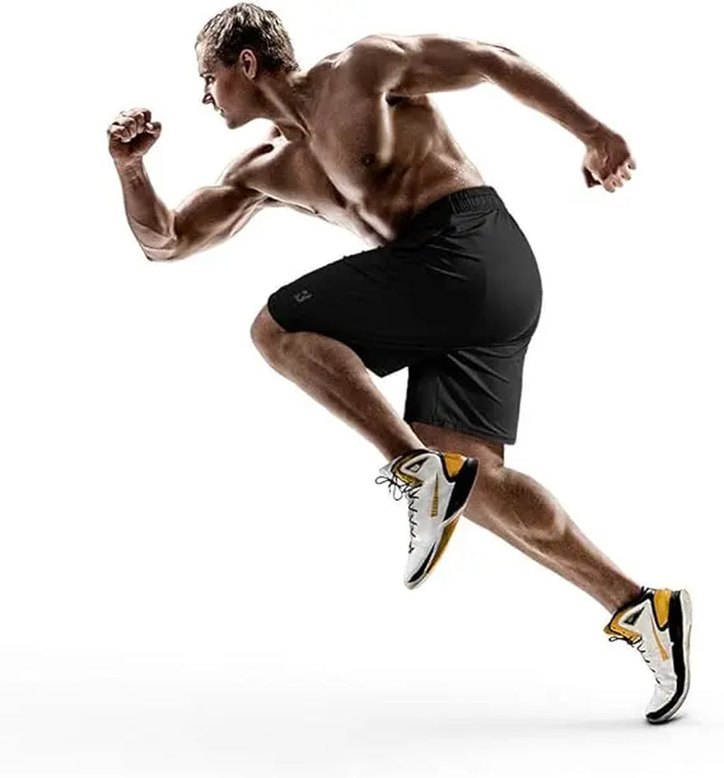 Roadbox Workout Shorts Men Athletic Gym Running Basketball Shorts for Men 7 Inch with Pocket for Fitness Sports 2Pack