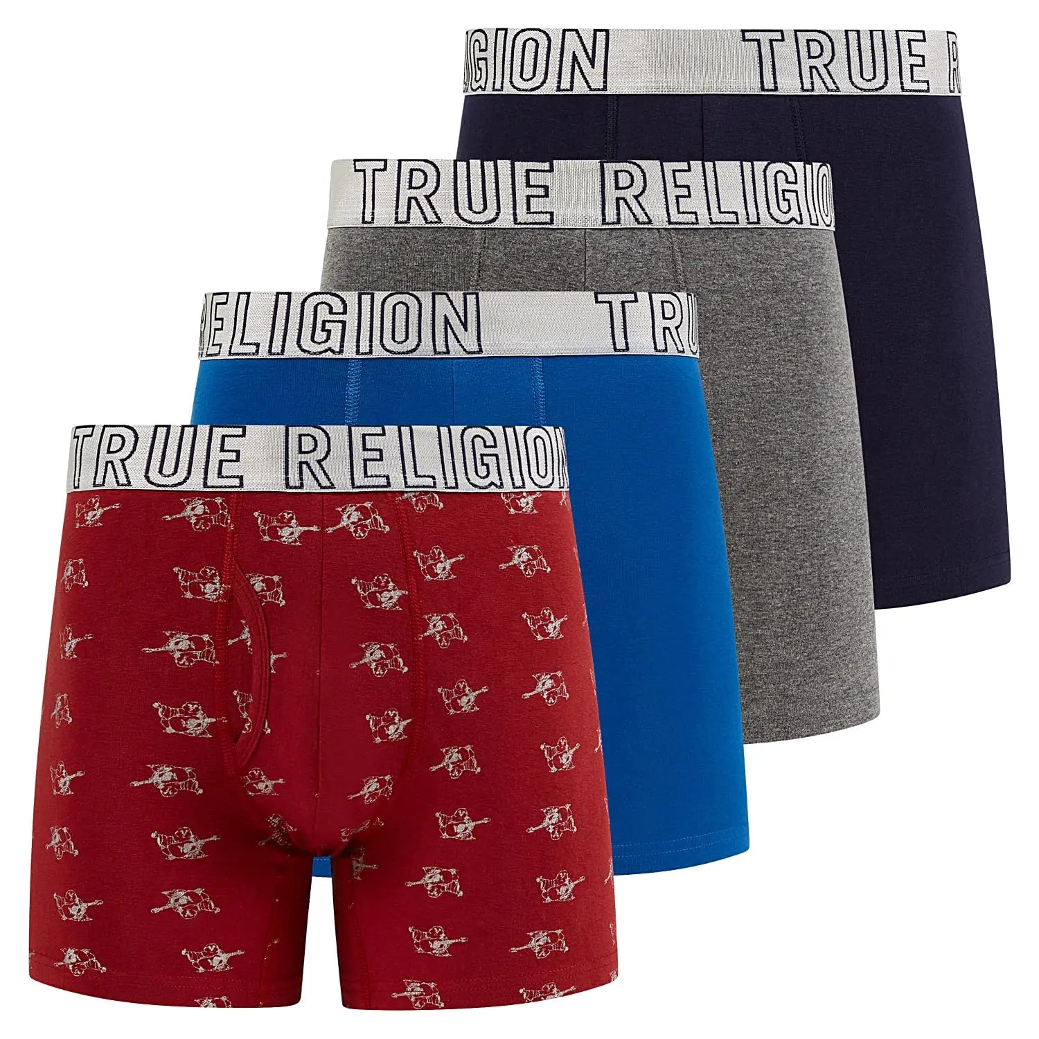True Religion Mens Boxer Briefs Cotton Stretch Underwear for Men Pack of 4 Dri Fit Athletic