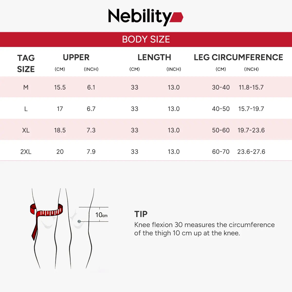 Nebility Mens Adjustable Compression Knee Brace with 360° Seamless Breathable Support, Non-Slip Design, Shock-Absorbing Pad, Elastic 4-Way Stretch Knit for Running, Hiking, Fitness and Knee Protection，Fathersdaygift