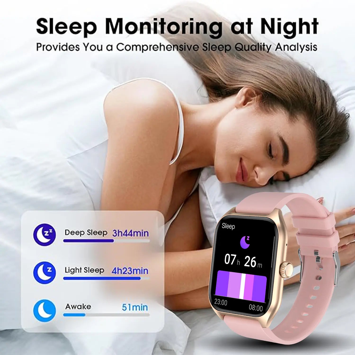 Wearable Smart Watch, with Call Function 100+ Sports Modes DIY Watch Messages Reminder Multifunctional Wristwatch for Men Women