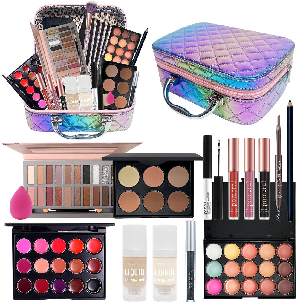 Travel Makeup Kit, Makeup Sets for Women, Makeup Kit for Girls 10-12, Kids Makeup Sets for Girl 5-8,Makeup Gifts for Girls Beginners,Teens