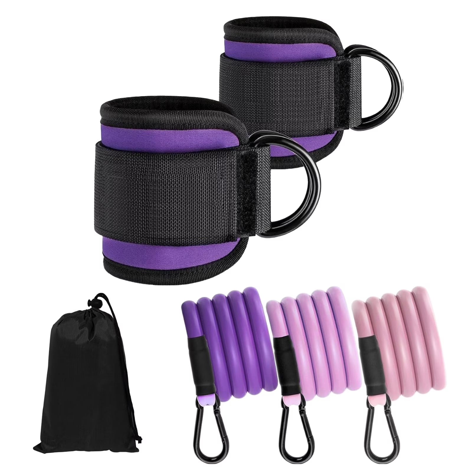Ankle Resistance Bands with Cuffs Ideal for Glutes,Legs,And Core Workouts, Kickback Ankle Strap Set for Women Men,Ankle Bands for Working Out Home Sports Equipment