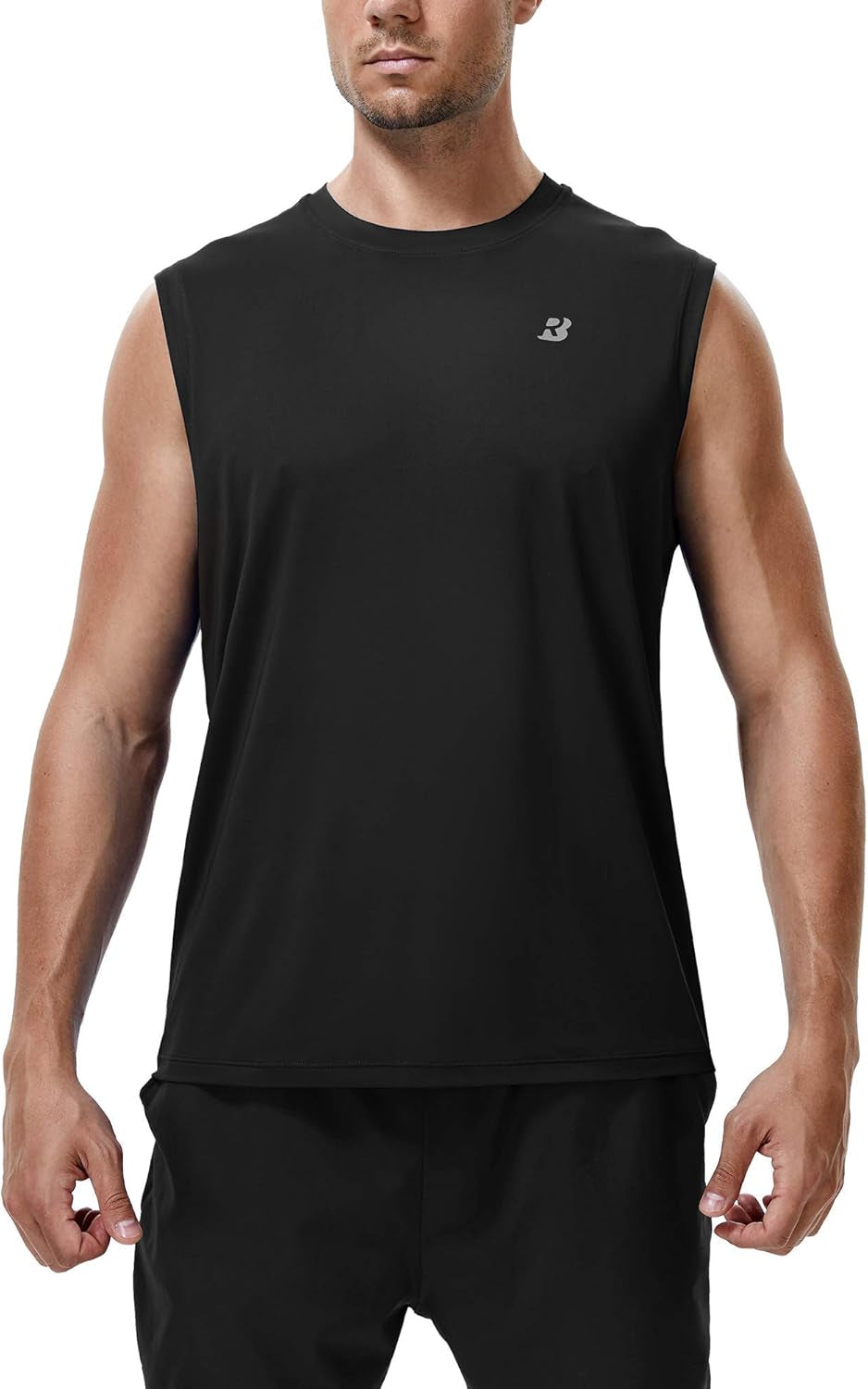 Workout Sleeveless Shirts for Men Athletic Gym Basketball Quick Dry Muscle Tank Tops