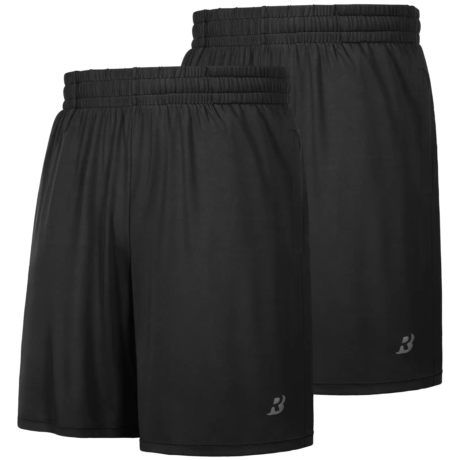 Roadbox Workout Shorts Men Athletic Gym Running Basketball Shorts for Men 7 Inch with Pocket for Fitness Sports 2Pack