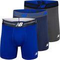 New Balance Men'S Performance Boxer Briefs with Fly, Breathable Stretch Underwear, Moisture Wicking, Soft Waistband (3 Pack)