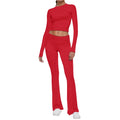 Women Yoga Sets Workout 2 Pieces Seamless Sportswear Gym Clothing Tracksuit Long Sleeve