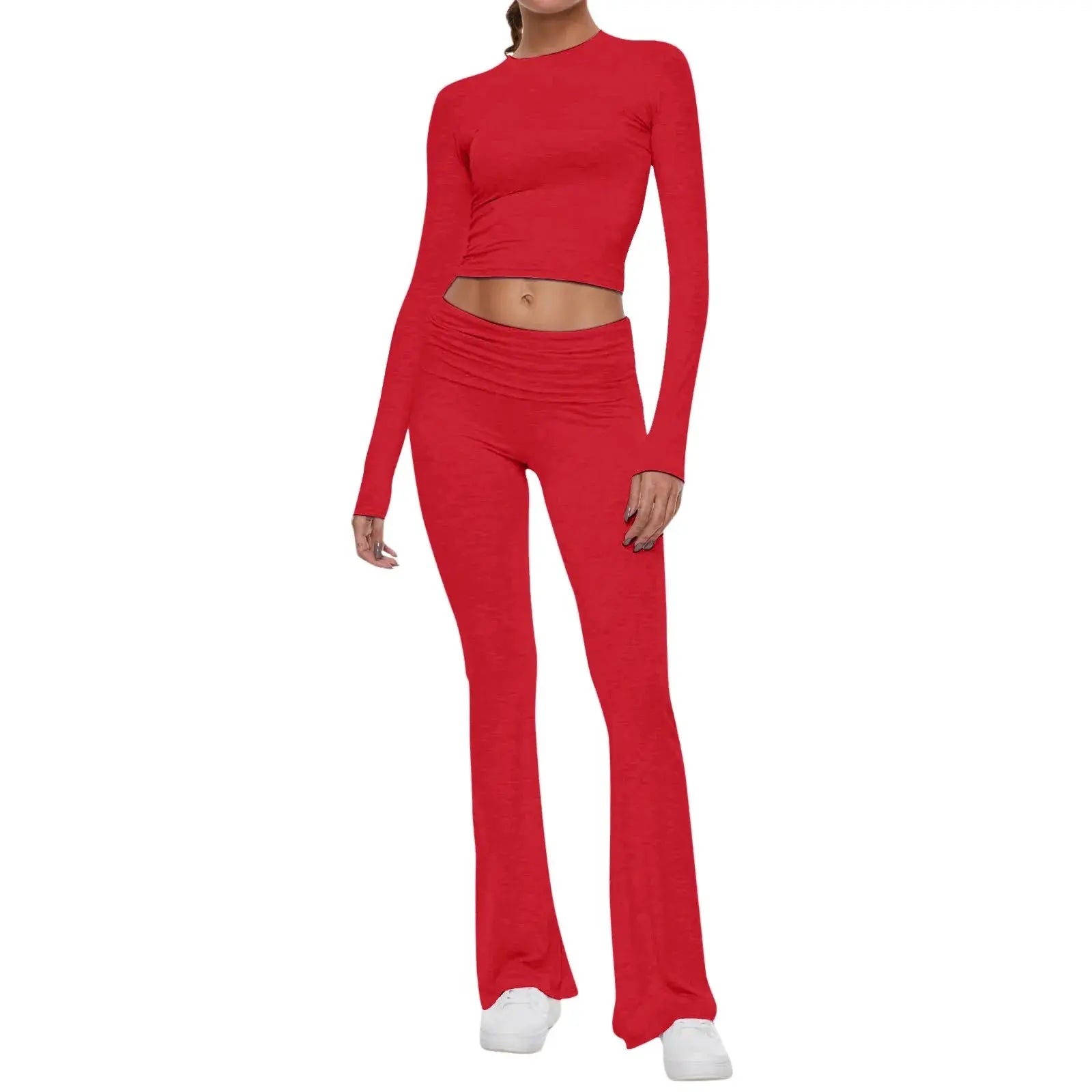 Women Yoga Sets Workout 2 Pieces Seamless Sportswear Gym Clothing Tracksuit Long Sleeve