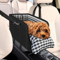 Must-Have Center Console Dog Car Seat - Anxiety Relief Small Pet Booster Seat, Ultra-Safe Armrest Dog Bed for Travel, Cozy & Secure Car Seat for Small Dogs & Cats