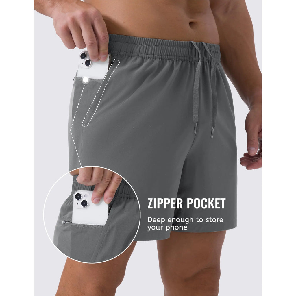 MAGCOMSEN 3 Pack Men'S Running Shorts 5" Quick Dry Lightweight Workout Shorts with Pockets for Gym Athletic Sport Outdoorfun