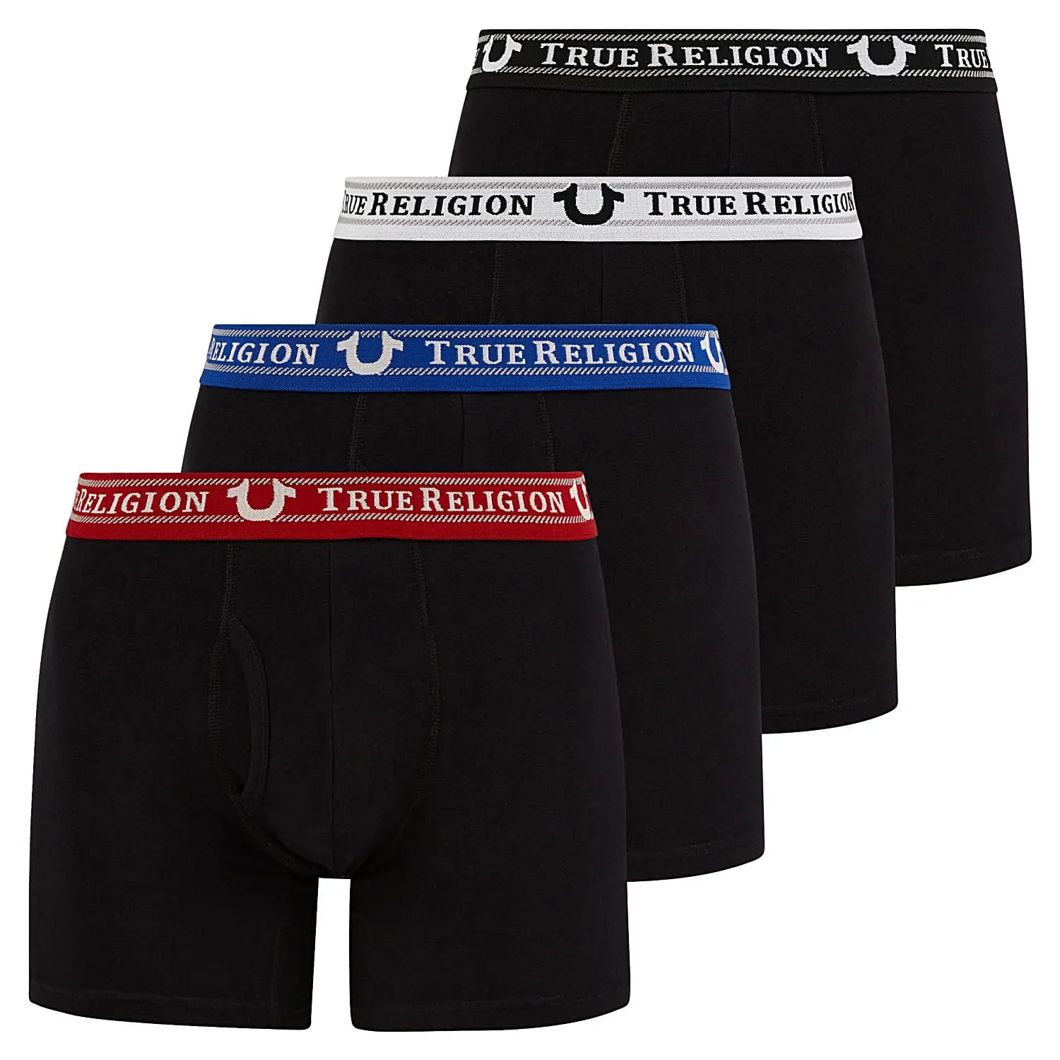True Religion Mens Boxer Briefs Cotton Stretch Underwear for Men Pack of 4 Dri Fit Athletic