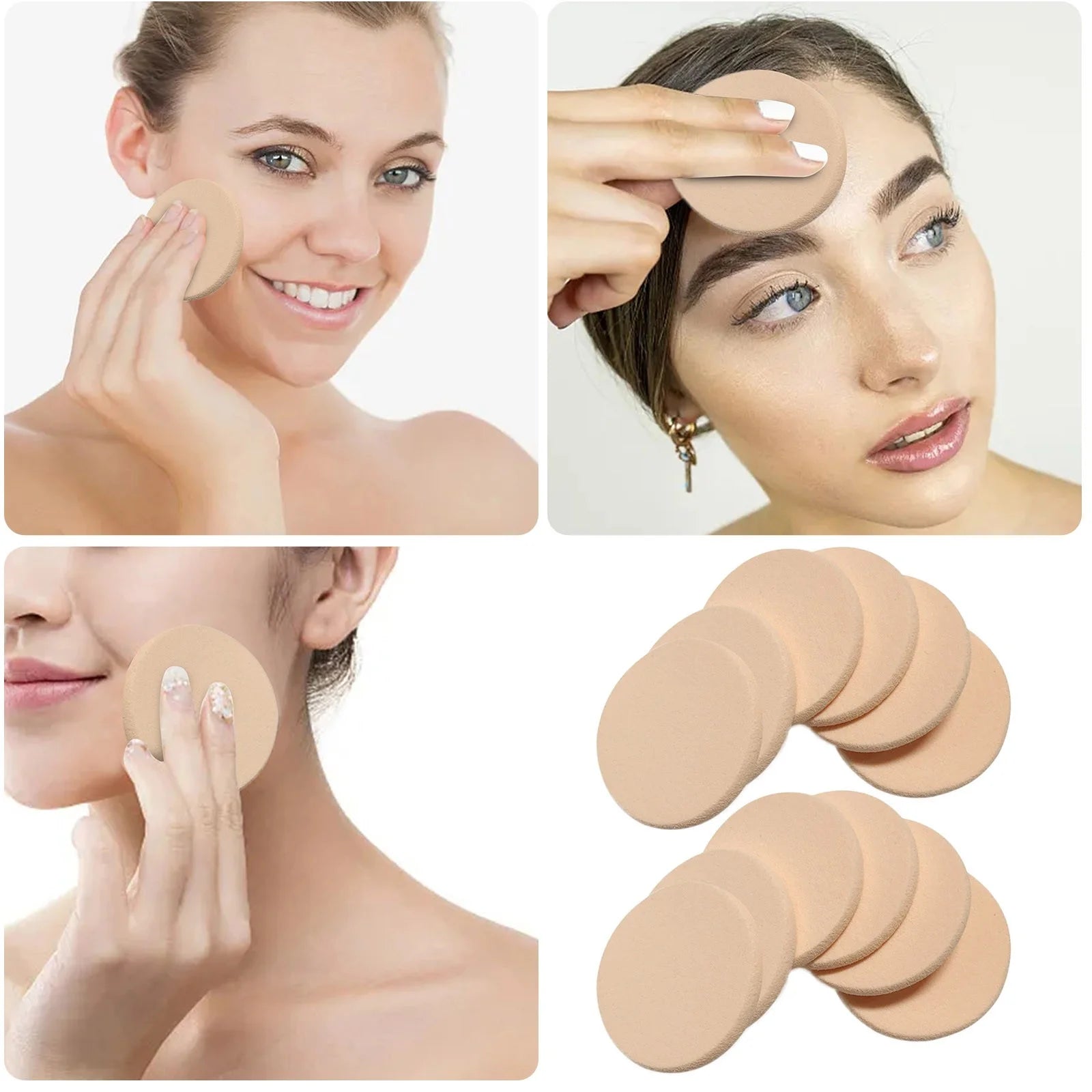 Organic Cotton Makeup Pads Makeup Pads Sponge Korean Make up Puff Eye Shadow Stickers to Apply Microfiber Makeup Pad Simple Face Wash Gel Pack Sponges for Face Vintage Makeup Compact Lot Makeup Cotton