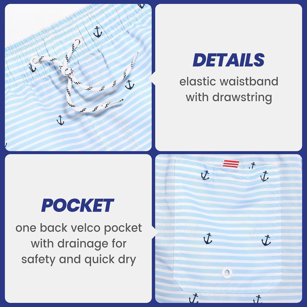 Mens Slim Fit Swim Shorts Swim Trunks 7 Inch Quick Dry Mens Bathing Suits with Mesh Lining