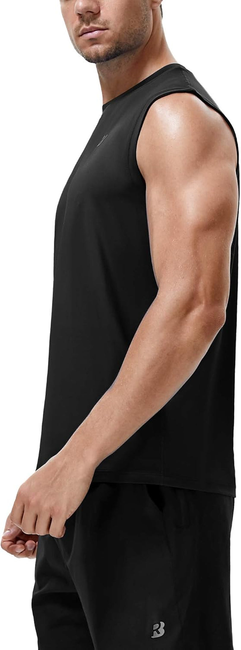 Workout Sleeveless Shirts for Men Athletic Gym Basketball Quick Dry Muscle Tank Tops