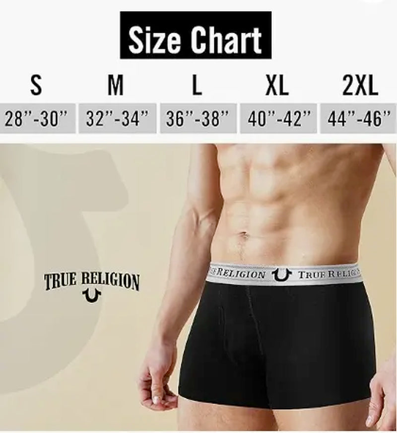 True Religion Mens Boxer Briefs Cotton Stretch Underwear for Men Pack of 4 Dri Fit Athletic